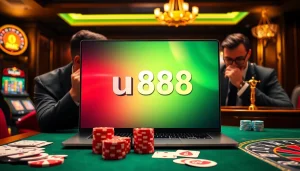 Experience the excitement of u888 with an elegant online casino interface showcasing vibrant games.