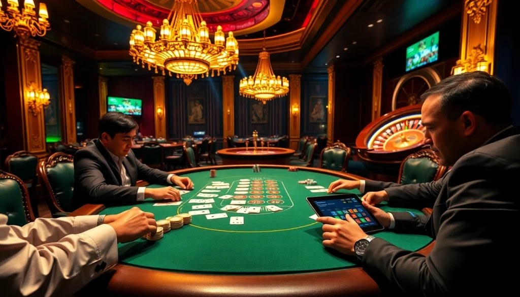 Experience the excitement of rikvip at a luxury casino poker table.