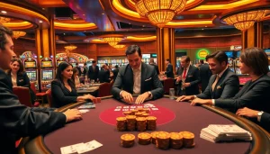 Experience the luxury and excitement of Clube VIP HHBET at a high-stakes poker table.