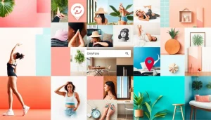 OnlyFans Nearby Creators showcased in a vibrant collage of diverse content categories.