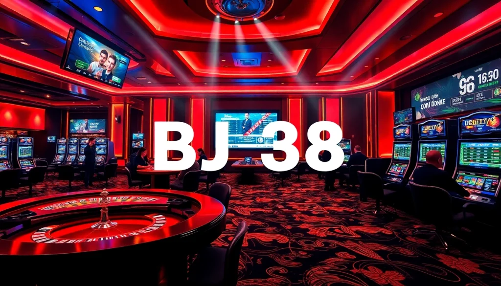 BJ38 players enjoying a luxury casino experience with roulette tables and live betting.