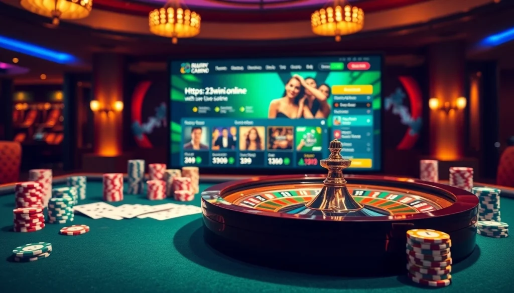 Experience high-stakes gaming at https://23wini.online with thrilling roulette wheels and poker chips.