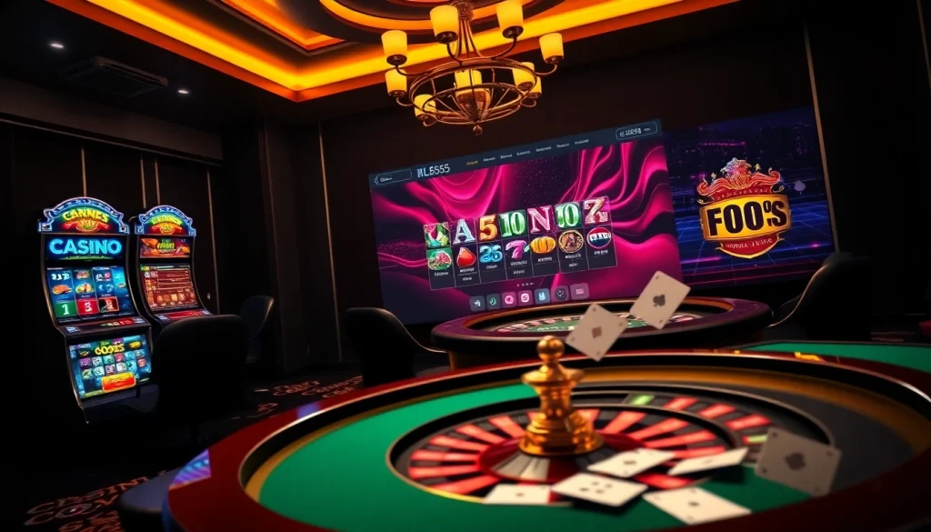 Experience the thrill of online gambling with Trang chủ BL555, showcasing vibrant casino games and a sleek interface.
