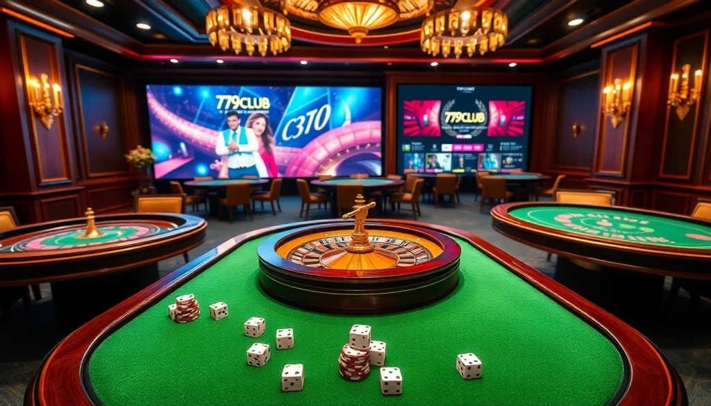 Experience elite gaming with visual elements reflecting https://789club.quest/ in a luxurious online casino setting.