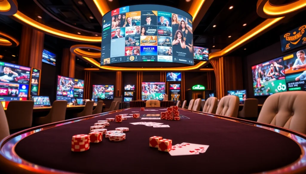 Exciting poker action at Nhà cái 88xx with vibrant chips and luxurious table setup.