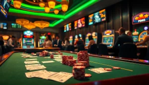 Engaging sports betting atmosphere at thể thao xn88 with vibrant casino elements and enthusiastic bettors.