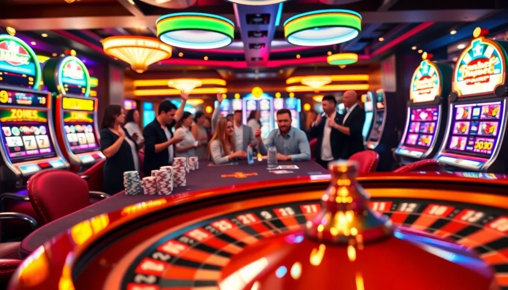 MM88 players strategizing at a glamorous poker table with vibrant chips and cards.