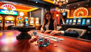Experience thrilling gameplay at http://8kbetsg.com with vibrant casino tables and colorful chips.