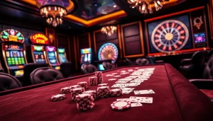 Experience the thrill of gaming strategies at the s8 casino poker table with vibrant chips and cards.
