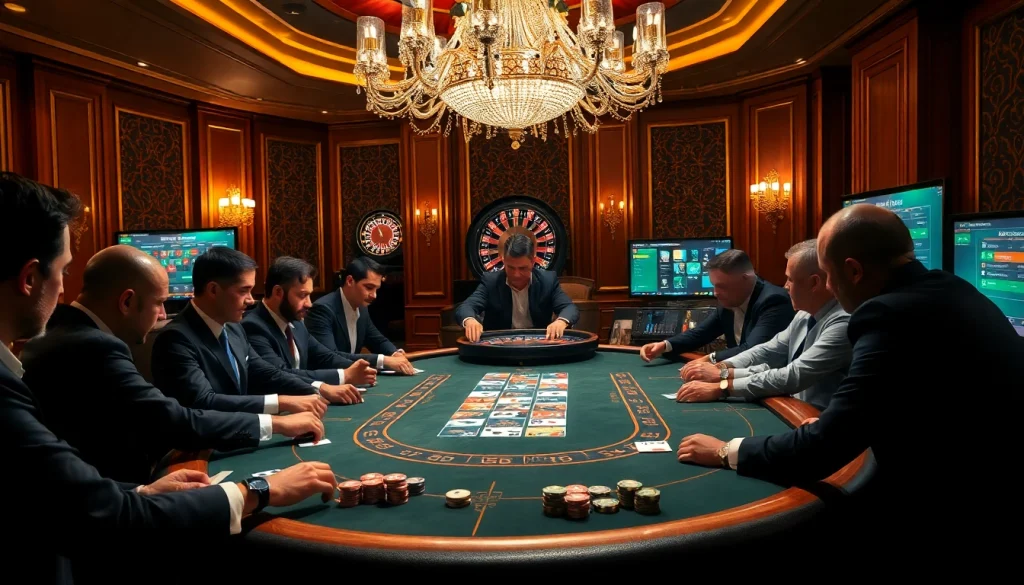 Experience an exciting poker scene at https://kubet77i.ink/ featuring professional players, luxurious chips, and card action.