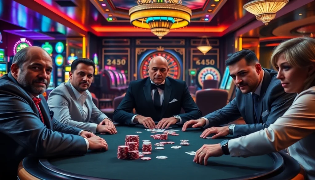Experience high-stakes gambling at http://228kbet.net/ with an exciting poker scene showcasing vibrant casino elements.