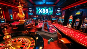 Experience thrill and excitement at X88.com with vibrant casino games and winning moments.