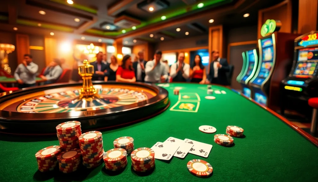 המרים שמים הימורים על שולחן משחק מעוצב המדגיש אסטרטגיות ההימור וההתרגשות.