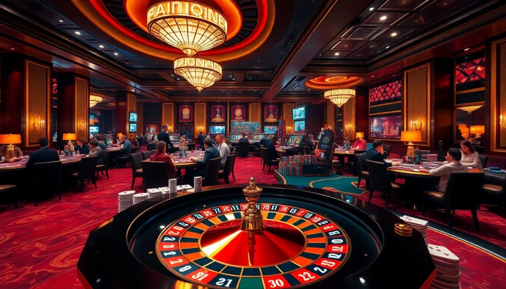 Experience the excitement of gambling at liên minh kjc with high-stakes tables in a luxurious casino environment.