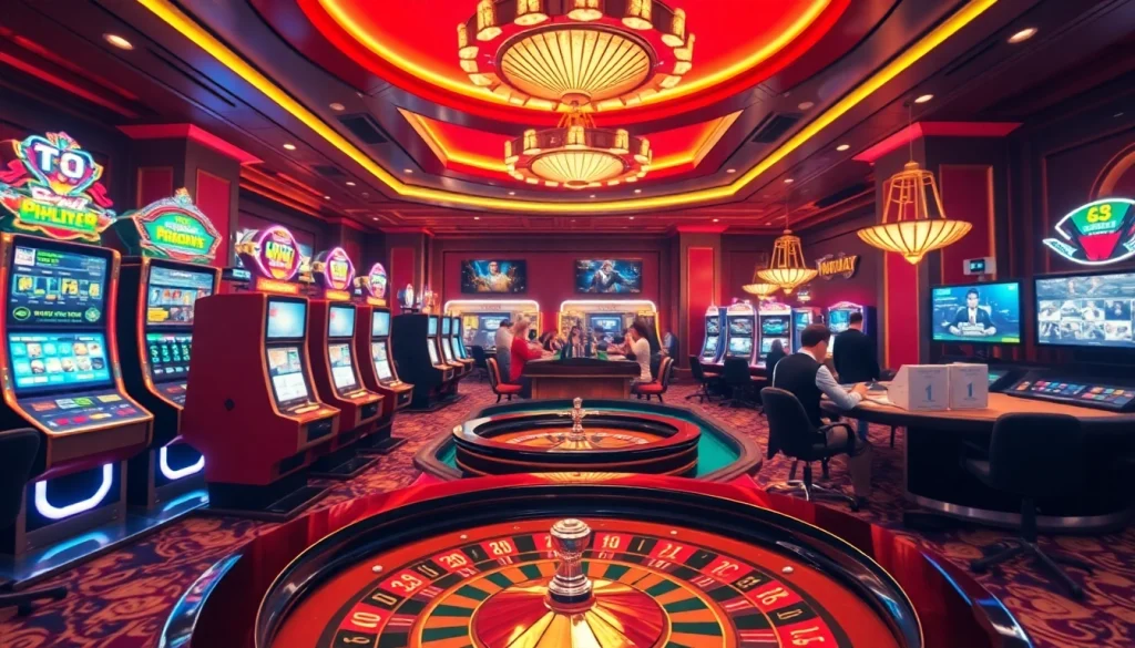 Experience the thrill of online gaming at https://phtayab.com/ with vibrant casino visuals showcasing exciting poker, slots, and roulette.
